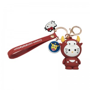 Famous Hello Kitty Full 3D Soft PVC Keychain