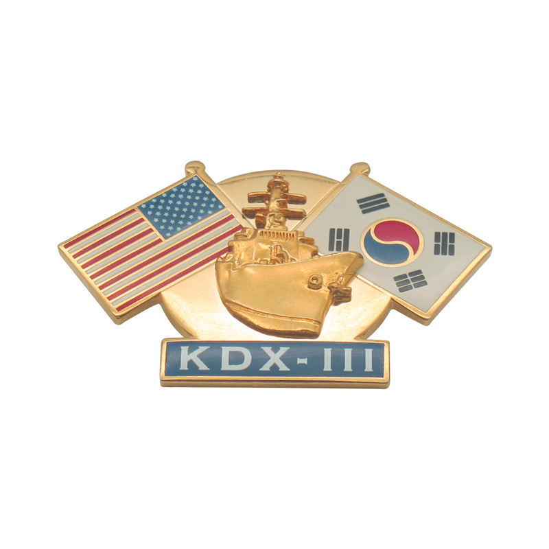 Metal Bronze National US Korean Flag For Souvenir Featured Image