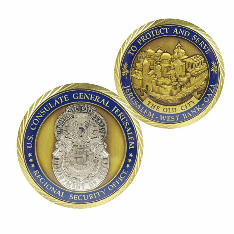 metal security coin