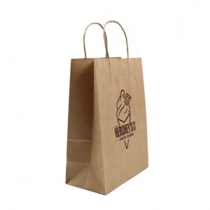 Biodegradable White Brown Kraft Paper Packaging Bag