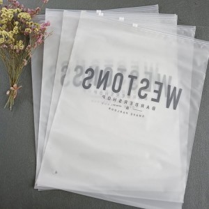 PE LDPE Zipper closure Frosted Matte Zip Lock Plastic Packing Clothing Bag