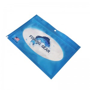 Personalized Zip Up Small Resealable Fishing Lure Plastic Bag With Hang Hole