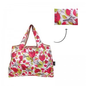Ripstop foldable tote big nylon pastel stripe bag for shopping