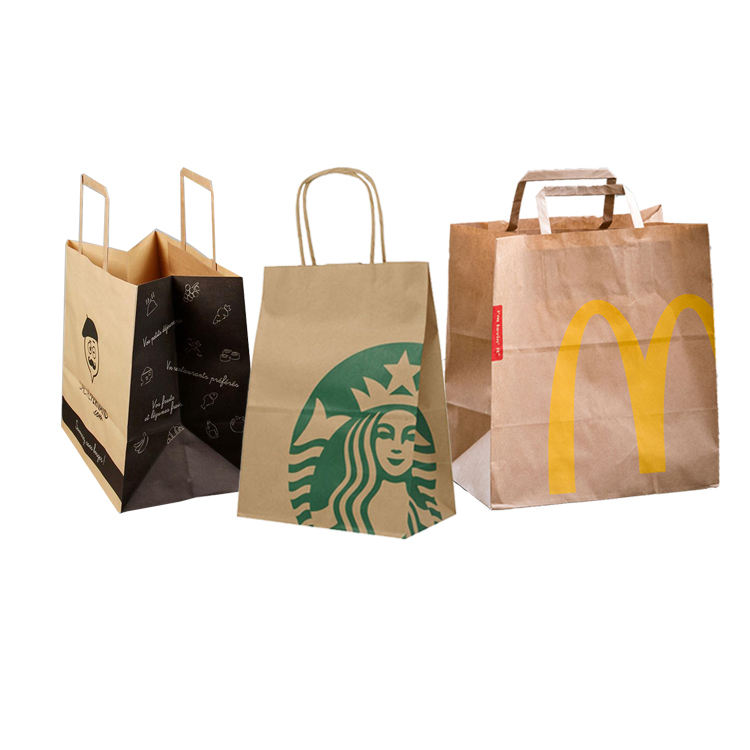 Best ODM Biodegradable Plastic Bag factory –  White Brown Kraft Gift Craft Shopping Paper Bag  – Heyi