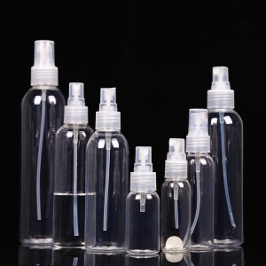 30ml 60ml 100ml150m 200ml 250ml Cosmo Shape Screen Printing Matte Black PET Plastic Spray Bottle in Stock