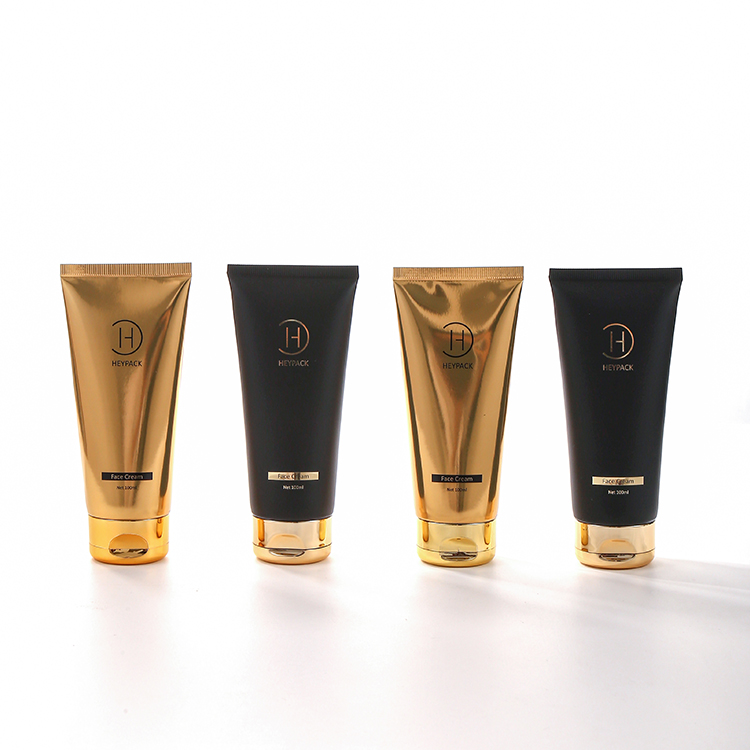 Bottom price Cosmetic Plastic Bottle - Luxury Skincare Lotion Tube in Gold+black color – HEYPACK