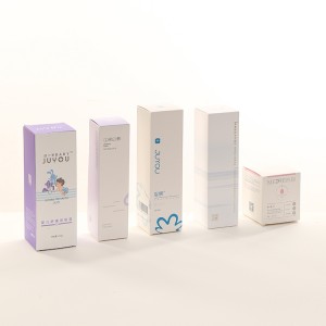 Folding White Paper Cosmetic Skincare Paper Boxes Custom Logo