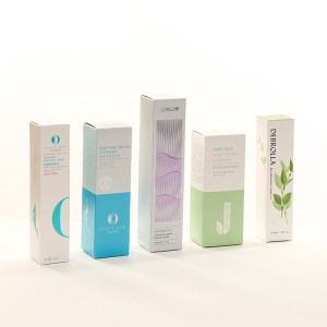 Folding White Paper Cosmetic Skincare Paper Boxes Custom Logo