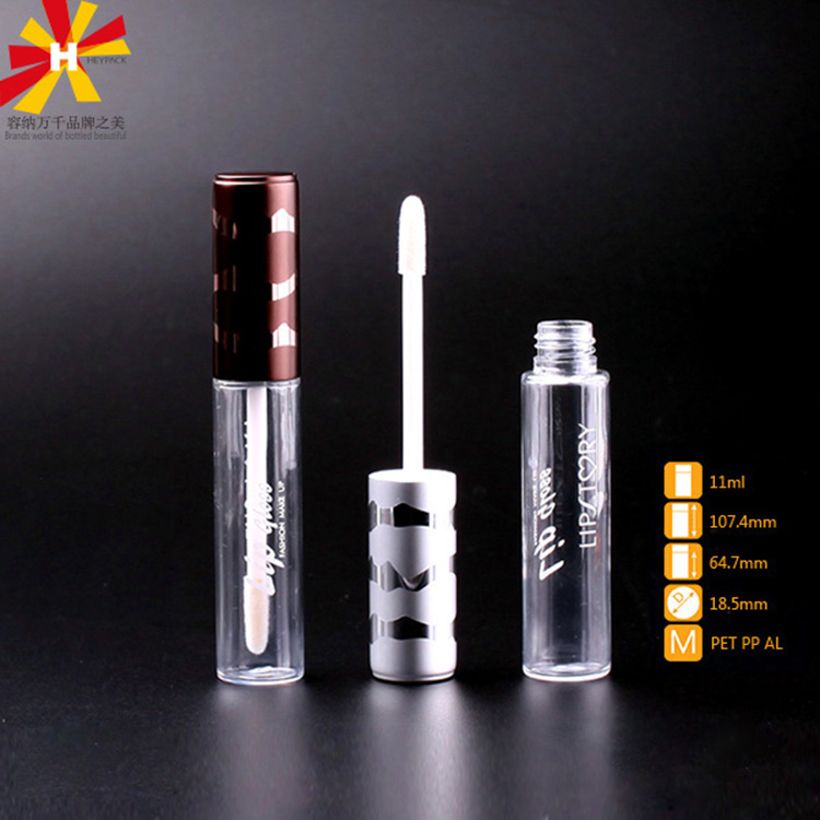 8 Year Exporter Custom Cosmetic Jar - Cost-effective simple style Transparent PET lip gloss tube 10ml 5ml – HEYPACK