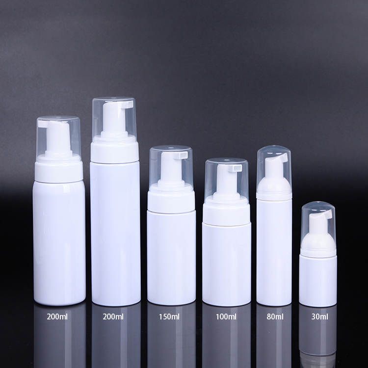 30ml 60ml 80ml 100ml 150ml 200ml face cleanser white foam pump bottle
