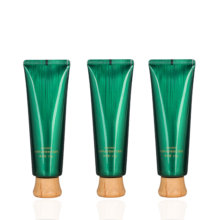 120ml Round Bamboo top green laminated tube packaging