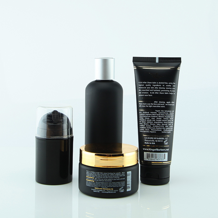 Bamboo design cosmetic sets matte black sprayer and dispenser bottle for lotion/shampoo/cream /taining oil