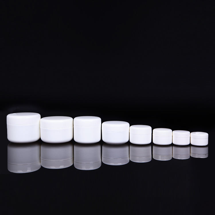 15/20/30/50/100/150/200/250ml Empty SmoothSurface White Solid PP Plastic Cosmetic Jar Packing
