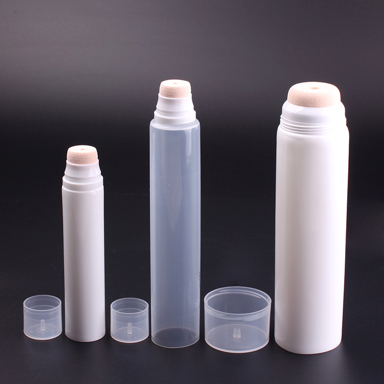 lotion container cosmetic tube with sponge applicator, sponge cosmetic tube for foundation