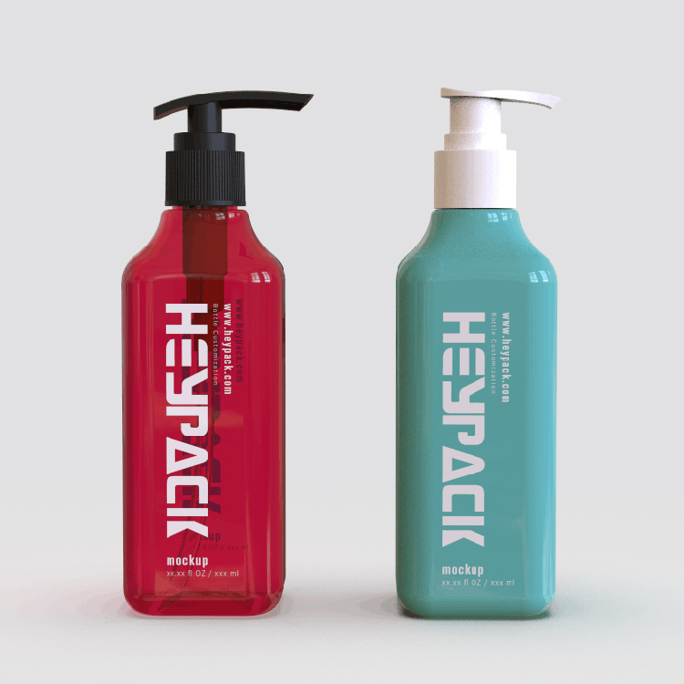 Solid blue, dark green and skin care PET bottle design Featured Image