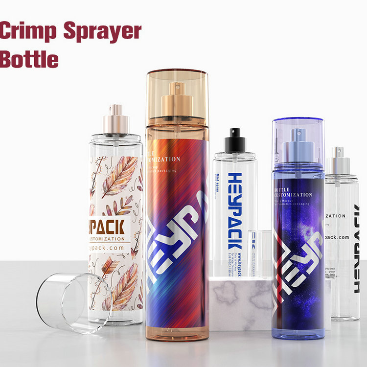 120ml 250ml acrylic cap crimp metal sprayer perfume spray bottle