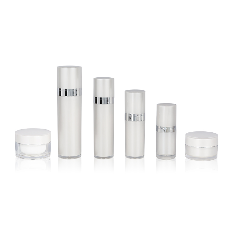 Acrylic skincare cream cosmetic jars and bottles