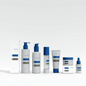 200ml Lotion Pump Bottle, 50g Face Cream Jar, 30ml serum pump botlte and 100ml cleanser tube for skincare Series