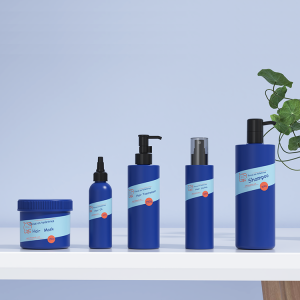 500ml Hair Care Shampoo Bottle, 300ml Hair Treatment Bottle, 250g Hair Mask Jar and 100ml Hair Oil Bottle Packaging