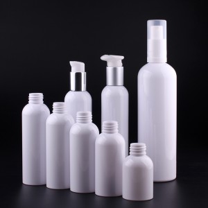 100% pure material 10 ml to 1000 ml cylinder shape white pet cosmetic plastic bottle