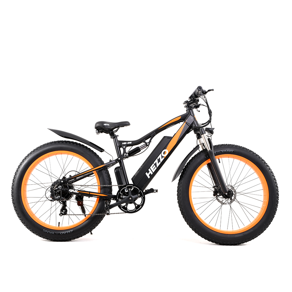 HEZZO 2022 HB26PRO 48V 1000W 17.5AH LG battery off road fat tire Ebike shimano 9 Speed moped emtb 26*4 Fat Electric Mountain sur ron Dirt Bike aluminium Alloy Racing Bicycle US UK EU free shipping For Adults Featured Image