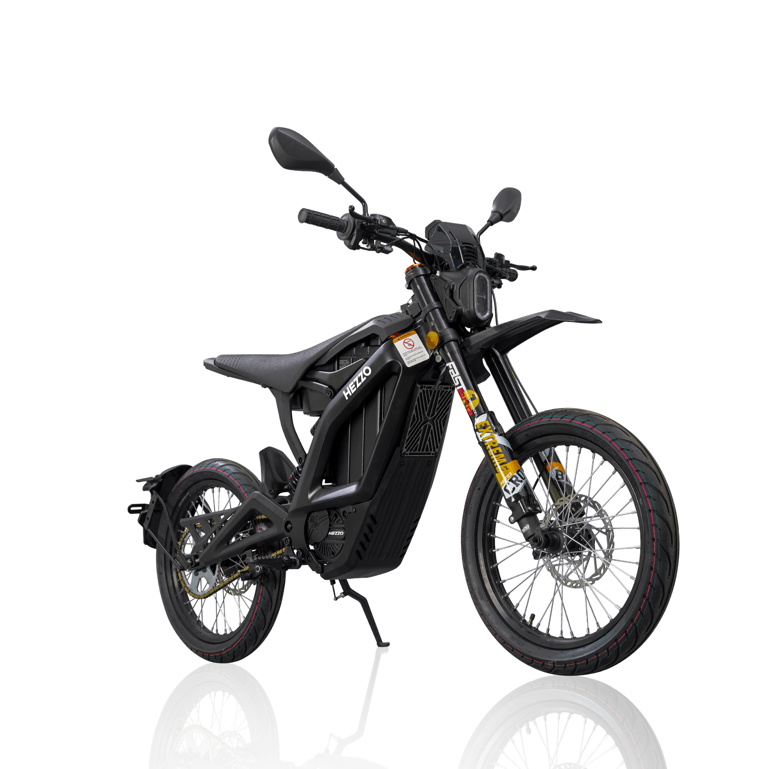 تمت الموافقة على HEZZO EEC COC من E Dirtbike 60v 6500W Middrive Motorbike 85KM / H دراجة ترابية كهربائية LG 40Ah طويلة المدى 130KM 19 ″ Off Road FASTACE سريع السرعة Ebike