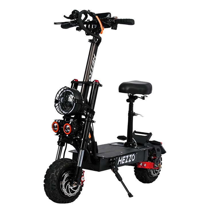 HEZZO 2022 Hot Selling Folding Electric Scooters 5600W Off Road Electric Scooter 30AH LG battery long range Wholesale Escooter free shipping Kick E Scooter For Adults Featured Image
