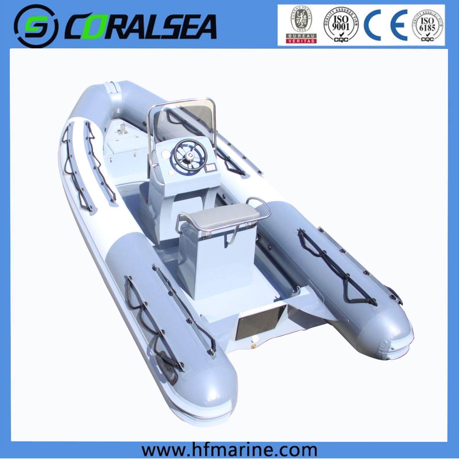 Wholesale China Hypalon Rib Factory – Fiberglass -hull Hypalon RIB leisure/  sport/ fishing/ diving/ rescue boat – CORALSEA Manufacturer and Supplier