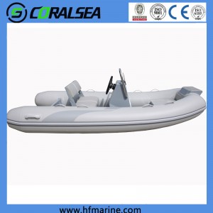 Luxury lightweight aluminum-hull RIB for leisure/ sport/ fishing