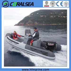 Fiberglass -hull Hypalon RIB leisure/ sport/ fishing/ diving/ rescue boat