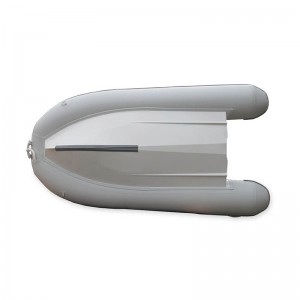 Double-layer deep-V aluminum hull RIB inflatable boat for fishing, sport, diving, and leisure