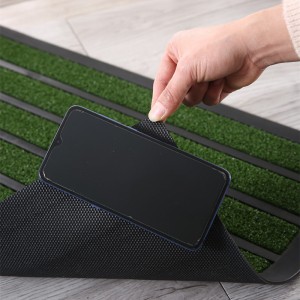 Ribbed Artificial Grass Doormat with Rubber Backing