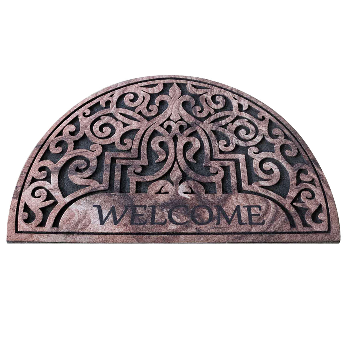 Multi-color Heavy Duty Non-slip Half Round Recycled Rubber Outdoor Door Mat Featured Image