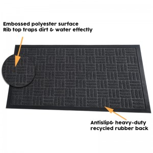 Polyester Carpet Doormat with Rubber Backing