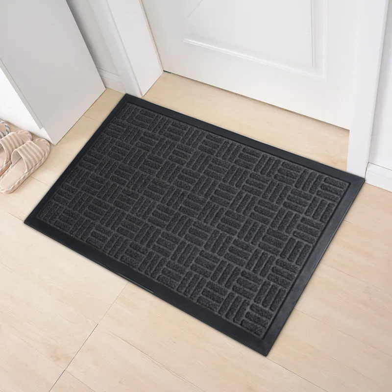 Chinese Professional Rubber Doormat – Rectangle Polyester Carpet Doormat-Embossed Type – Torida