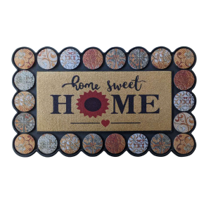 Multi-color Printing Non-slip Home Recycled Rubber Outdoor Door Mat