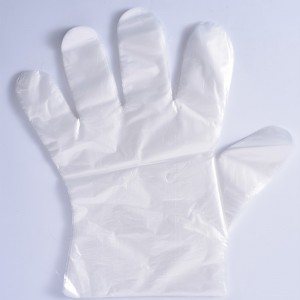 Fabrikatioun HDPE kloer Plastik Polythene bëlleg Präis ewechzegeheien Plastik Medical PE Handschuesch