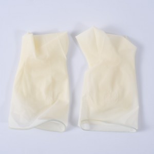 Manufacture Medical Curved Textured Powder free CE EN455 Disposable sterilized rubber surgical Latex gloves