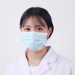 د غیر اوبدل شوي ډول IIR 3Ply Earloop فیس ماسک دودیز ډیسپوزایبل طبي جراحي مخ ماسک