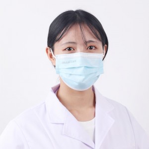 Нетканий тип IIR 3 Ply Earloop FaceMask Індивідуальна одноразова медична хірургічна маска для обличчя