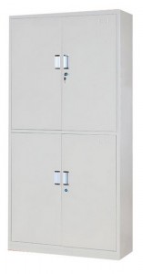 HG-009 Swing 4 Door Metal Cupboard / Knock Down Double-Tier Steel Storage Cabinet