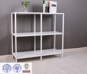 HG-H3 3 layers metal furniture book rack design for bedroom