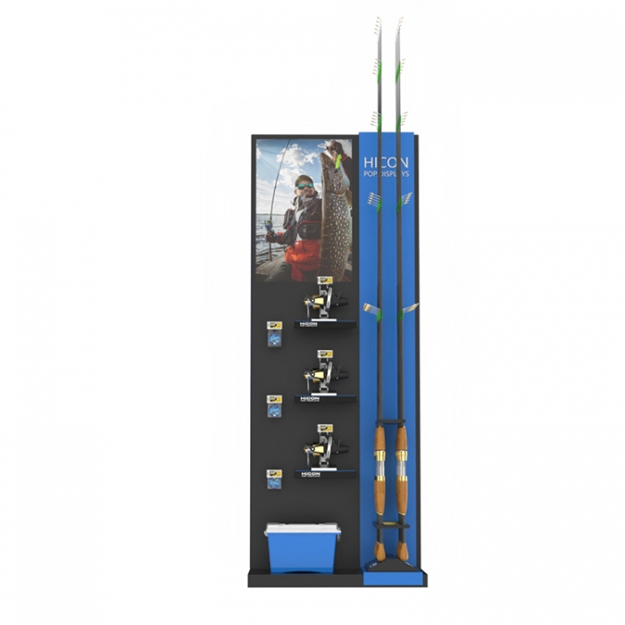 10 Rod Rack Fishing Lure Fishing Reel Display Stand (1)