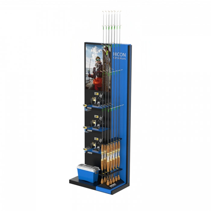 China 10 Rod Rack Fishing Lure Fishing Reel Display Stand Manufacturer and  Supplier