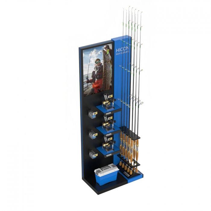 China 10 Rod Rack Fishing Lure Fishing Reel Display Stand Manufacturer and  Supplier