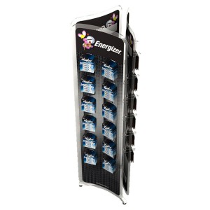 Customized Metal Accessories Rack Battery Display Rack Floor Standing
