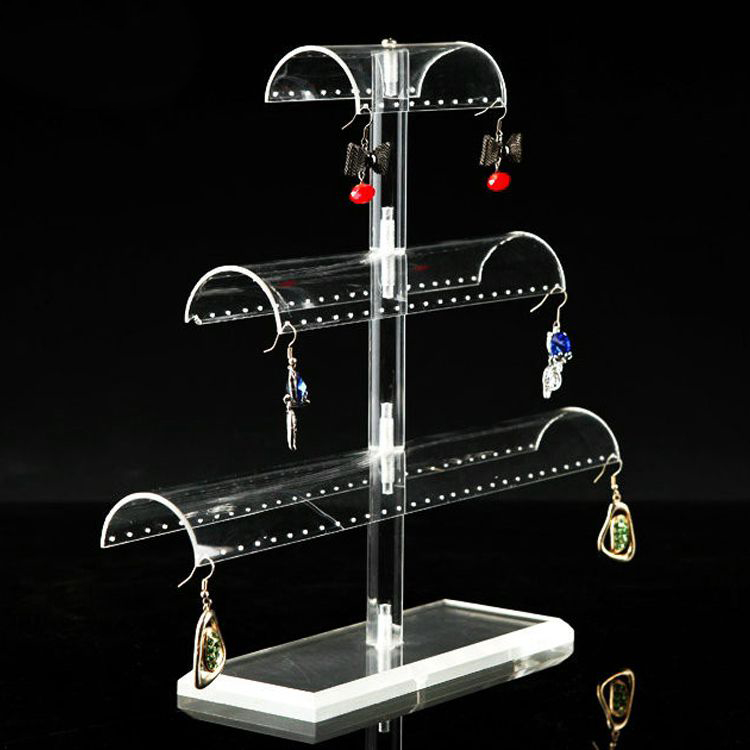 3-Layer Transparent Acrylic Earring Display Stands Wholesale (1)