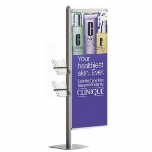 Adjustable Metal Stand Advertising Poster Frame Custom Pop Up Shopping Mall Retail Floor Display Stand
