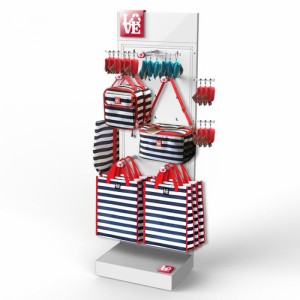 Elegant White Wood Wholesale Purse Display Rack For Handbags