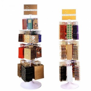 Artistic White Wood Customized Bag Display Stand For Wholesale